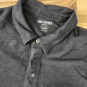 Todd Snyder 100% linen Men's Short Sleeve Polo Shirt Size XXL